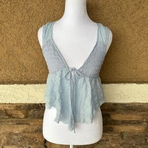 Urban Outfitters Blue Textured Top